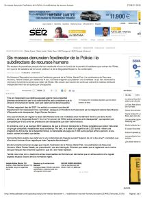 Sis mossos denuncien l'exdirector de la Policia i la subdirectora de recursos humans
