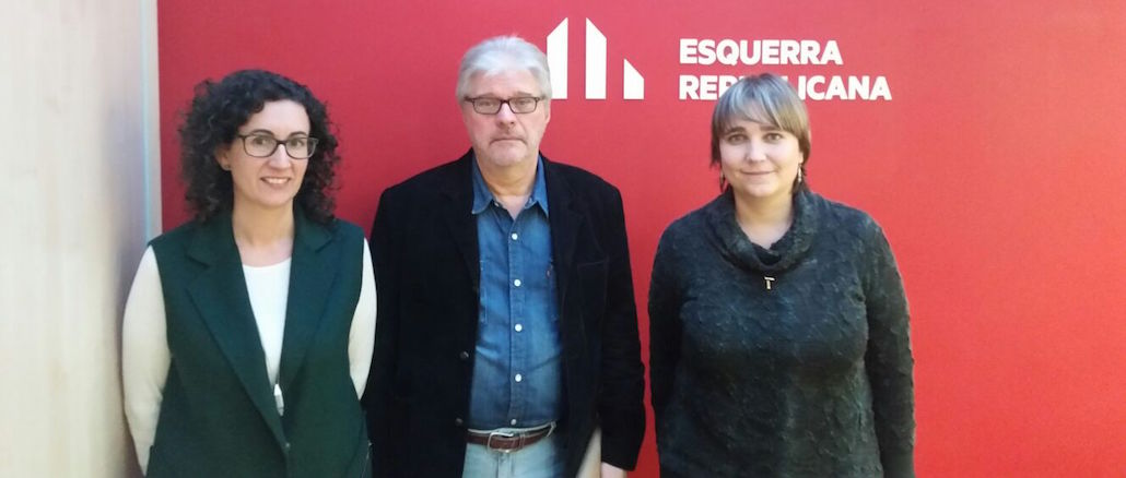 Reunió amb Marta Rovira i Montserrat Fornells a la seu d’Esquerra Republicana de Catalunya